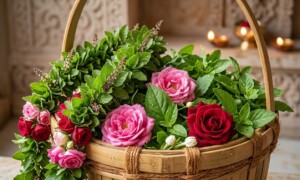 108 Tulasi & Rose Offering