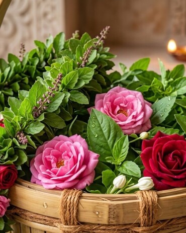 108 Tulasi & Rose Offering