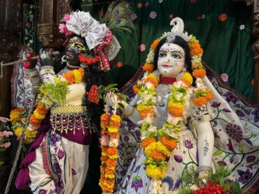 Day Dress Seva for Sri Sri Rukmini-Krishna