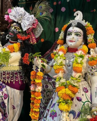 Day Dress Seva for Sri Sri Rukmini-Krishna