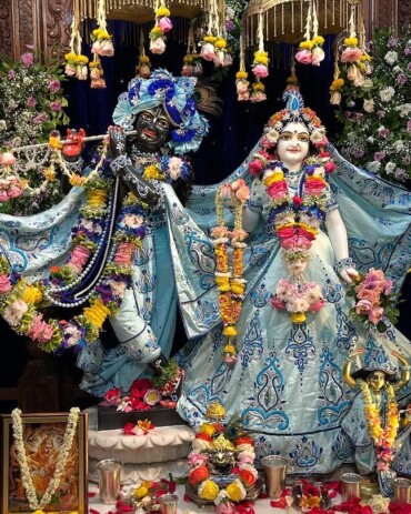 Night Dress Seva for Sri Sri Rukmini-Krishna